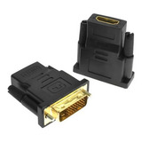 Adaptador Convertidor Hdmi Hembra A Dvi  24+1  Macho