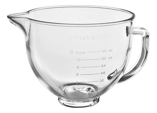 Kitchenaid Ksm5gb - Cuenco De Cristal (5 L, Cabeza Inclinada