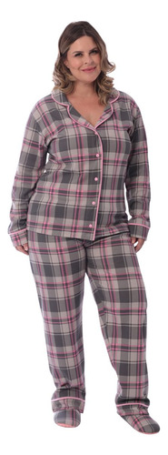 Pijama Feminino De Inverno Longo Para O Frio Plus Size