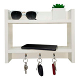 Porta Chave De Parede Suporte P/ Chaveiro Decorativo Branco