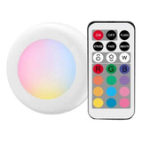 Kit 3 Lâmpada Luminária Led Rgb Controle Remoto Para Armário