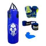 Saco De Boxeo Profesional (relleno) Con Guantes,vendas,bucal