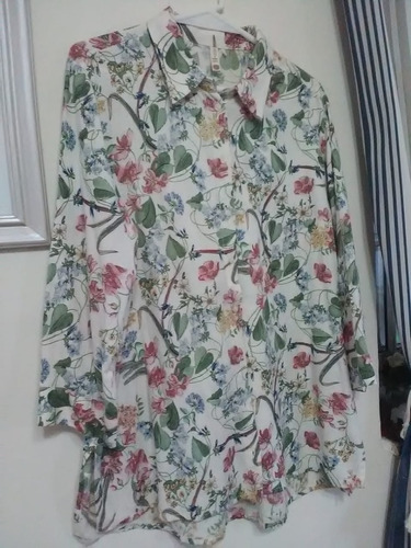 Camisa Mujer  Indian Style  Xl Flores Nueva