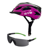 Capacete Bike Ciclismo Bicicleta  Proteçao Oculos Sol Uv 