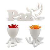 2 Vasinhos Decorativos Paz 3d Planta Decoração Sala Rack