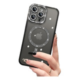 Funda Para iPhone 15 Pro Magnetica Con Brillos _negro