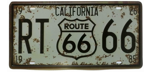 Patentes Vintage Americanas Replicas Route 66