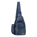 Morral Bandolera Bolso Cruzado Riñonera Deportivo Viaje Color Azul