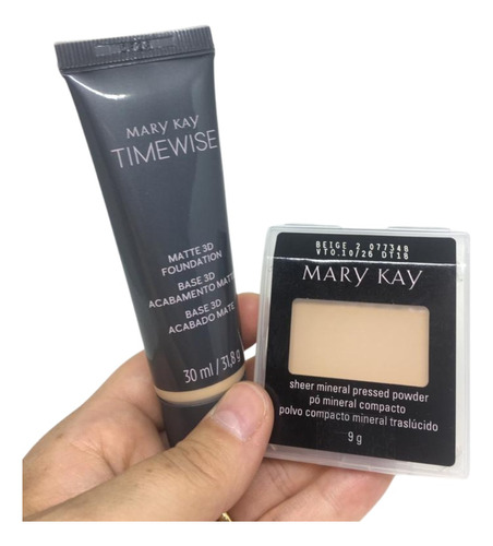 Base Liquida Matte Timewise+ Pó Mineral Compacto Mary Kay