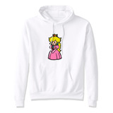 Sudadera Con Gorro Princesa Peach Mario Bros Luigi Toad