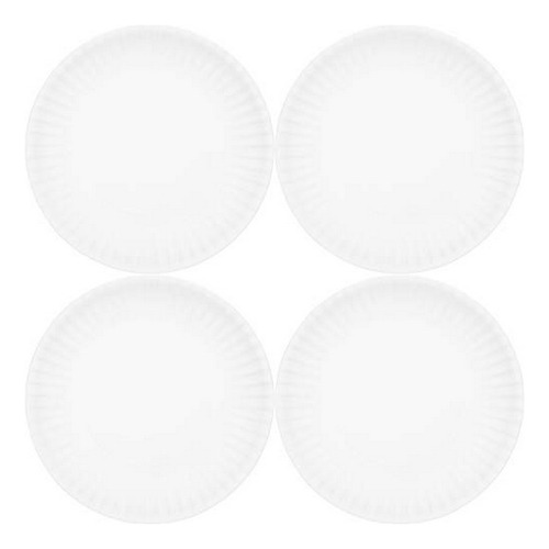 Platos Reutilizables Blancos De Cena 9  - Fon-10056, Plástic