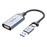 Tarjeta De Captura De Vídeo Usb/tipo C A Hdmi Adaptador 4k