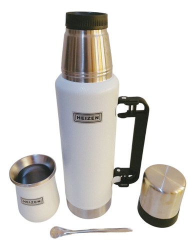 Termo 1.2 L Acero Inox   + Mate 236 Ml +bombilla