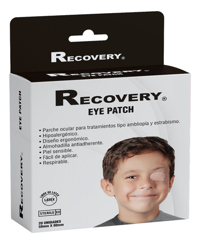 Recovery - Parche Ocular - 20 Unidades 58mm X 80mm