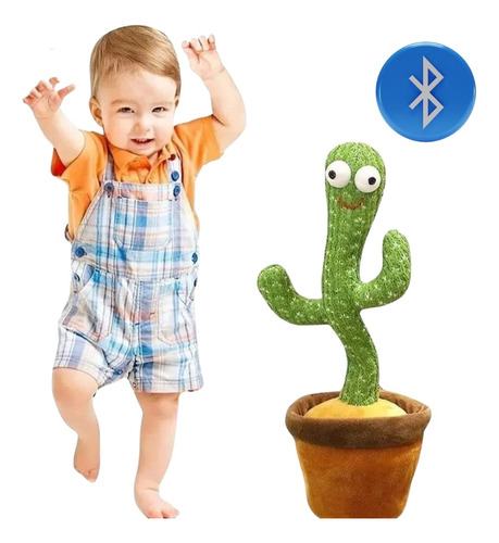 Cactus Peluche Bailarin Canta Graba Educativo Recargable 