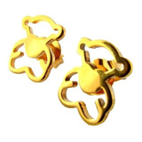 Oferta! Aros Exclusivos Tous Oso Corazón Baño De Oro 18kt