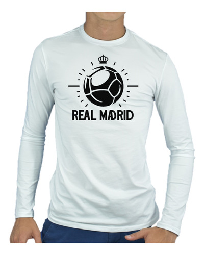 Camibuso Manga Larga  Real Madrid  Estampado Alta Calidad.