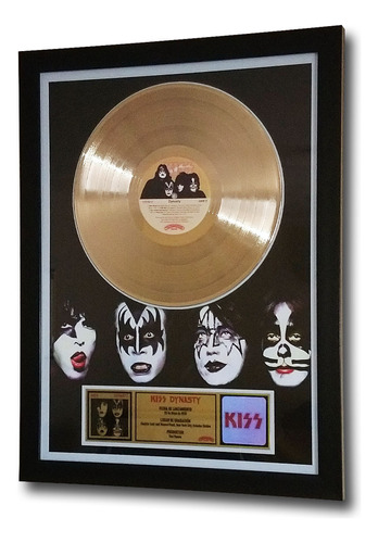 Cuadro Kiss Dynasty Disco Vinilo Estilo Oro