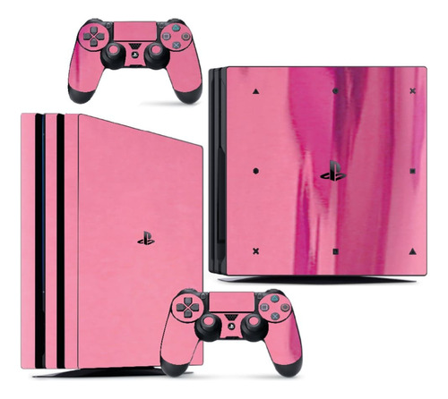 Skin Ps4 Pro Compatível Playstation Protetora Cromo Rose