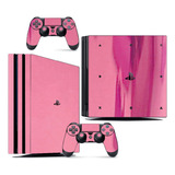 Skin Ps4 Pro Compatível Playstation Protetora Cromo Rose