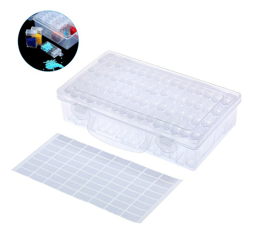 Caja De Almacenamiento De Diamantes De Plástico Transparente