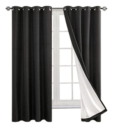 Cortinas Black Out  Engomadas Textura Lisa De 230x140cm 