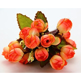 Naranja Color Pequeño Rosebuds Ramo De Rosas F