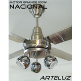 Ventilador Platil Palas Ac. Inox C/pl Bocha Y Lamp Hasta 18c