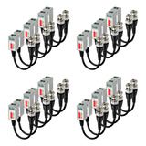 12 Pares Conector Bnc Video Balun Para Cámara Ahd/ Cvi/ Tvi