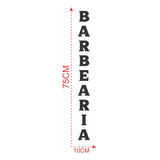 Adesivo Barbearia Barbeiro Salão Escrita Vertical 75x7cm