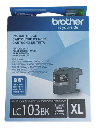 Tinta Brother Lc103 Xl Negro Original C/iva Mfc J4310