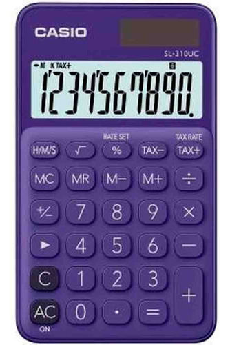 Calculadora De Bolso Roxa Digital Casio 10 Sl-310uc-pl 