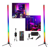 Luz Lampara Pie Esquinero Led Rgb X2 Bluetooth Audioritmica