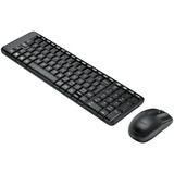 Kit De Teclado E Mouse Sem Fio Logitech Mk220 De Cor Preto