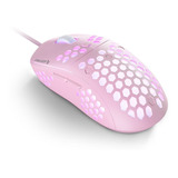 Mouse Gamer Fallen F75 Pink Rgb Ultraleve 75g 12000dpi Cor Rosa