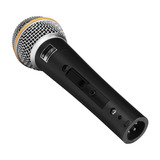 Microfone Dinâmico Kadosh Kds-58p C/ Cabo Karaoke Resistente Cor Preto