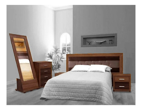 Mueble Recámara Matthew 5 Pzas Color Nogal Muebles Pieza