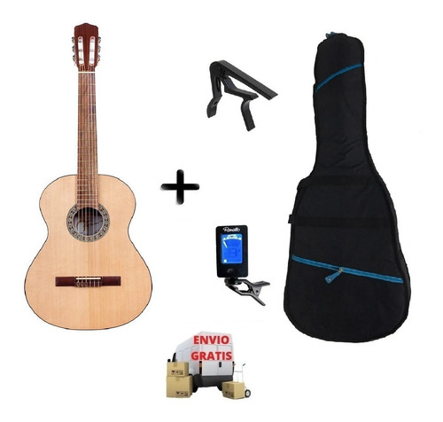 Guitarra Clasica Fonseca 31 + Funda+ Afinador + Capotraste