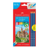 Set 12 Lapices De Colorear + 3 Lapices Grafito Faber-castell