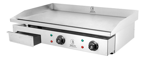 Chapa Elétrica Profissional 73x45cm Em Aço Inox Base De 8mm