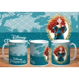 Taza - Tazón De Ceramica Sublimada Princesas: Merida