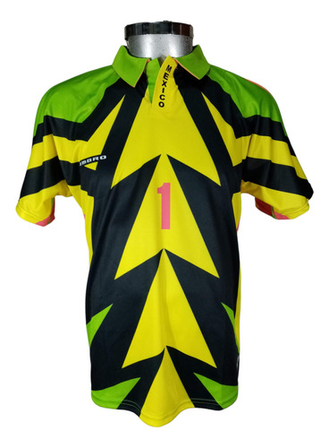 Jersey Retro Jorge Campos Umbro México Negro Y Amarillo 1994