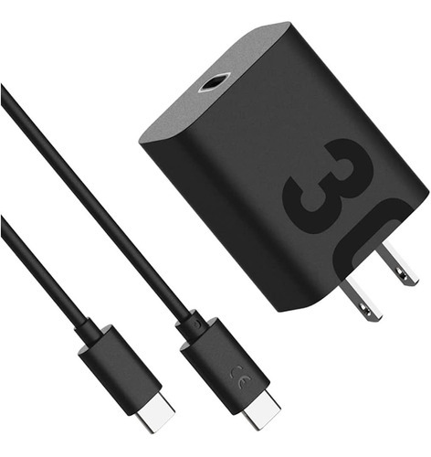 Cargador Motorola 30w + Cable Usb Tipo C Turbo Power 