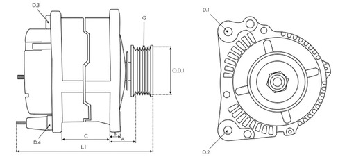 Alternador Bosch Sprinter 310 Maxion 12v 85a  Depresor Foto 3