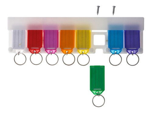 Organizador Identificador De Llaves + Llaveros Multicolor 1a