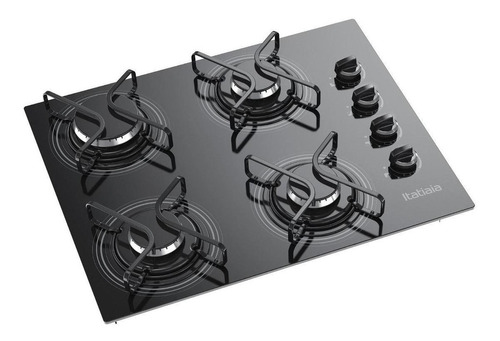 Fogão Cooktop Gás Itatiaia Ng 4 Bocas Preto 127v/220v