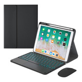 Funda Teclado Touch Iluminado Mouse Para iPad 10.2 9ª 8ª 7ª