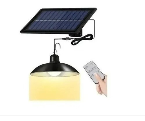 Lampara Solar Colgante 120w Plafon + Panel Solar + Control