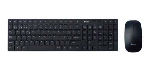 Set De Teclado Y Mouse Inalámbrico Para Tablet - Pc Negro