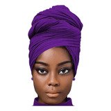 Bufandas Africanas Para Mujer, Turbante Elastico, Estilo Mon